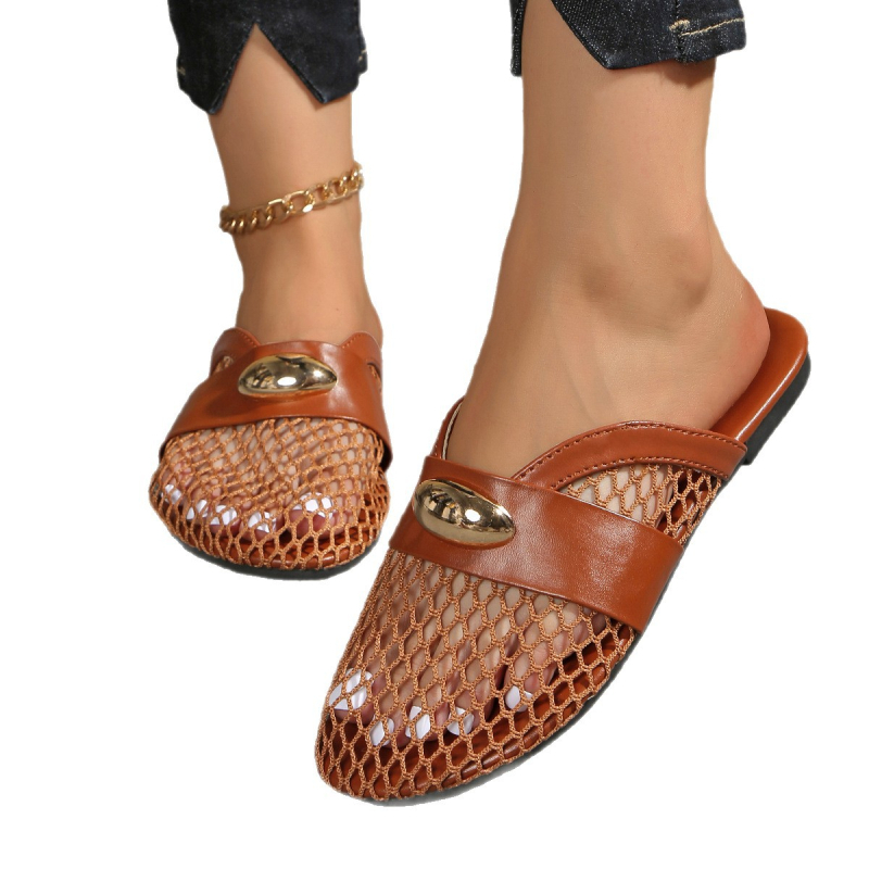 Mary Jane cipele s mrežastim gornjim dijelom, prozračne, okrugla vrh, PVC đon, slip-on