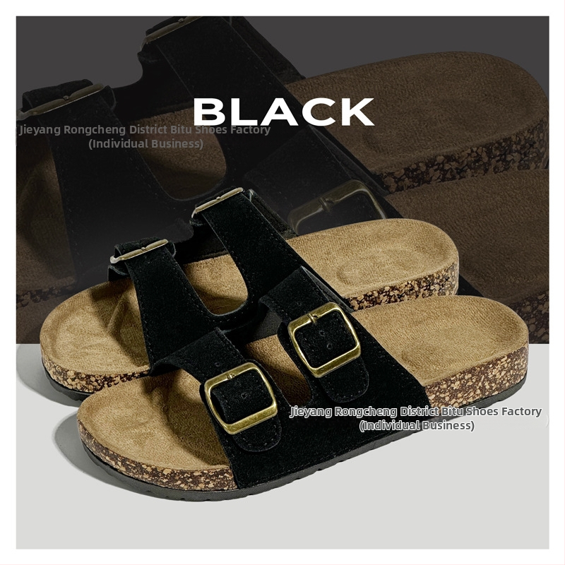 Birkenstock dámske korkové papuče s protišmykovou PVC podrážkou na pláž a domov — vrchný materiál syntetická koža
