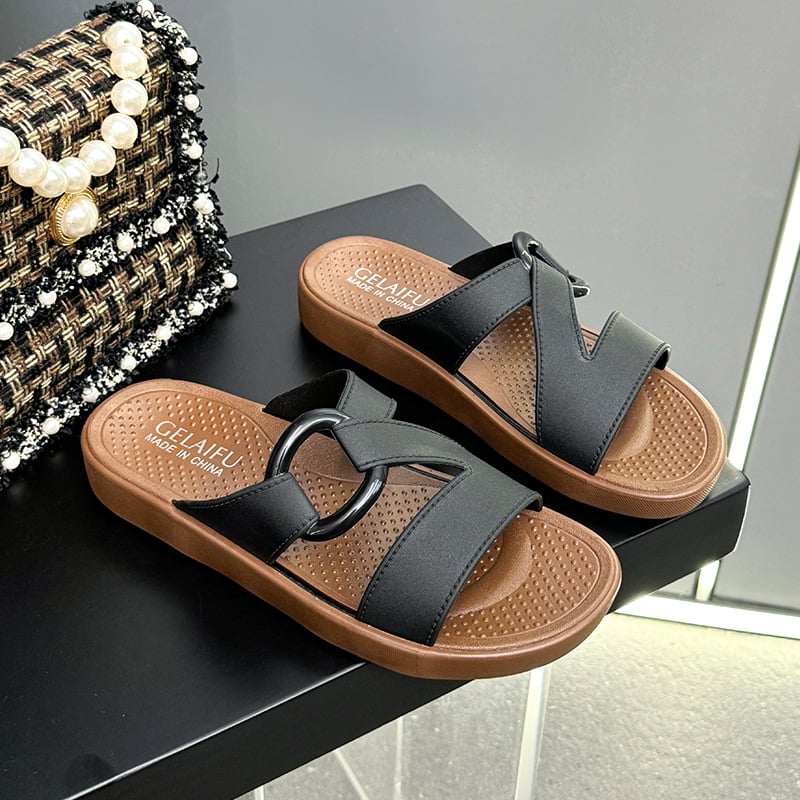 Női strandpapucs PVC felső rész és talp, injektált talp, lélegző és kényelmes – Nyár 2025