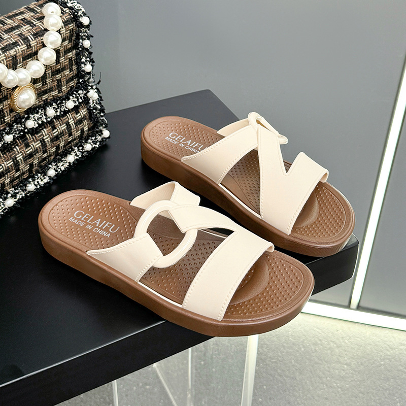 Női strandpapucs PVC felső rész és talp, injektált talp, lélegző és kényelmes – Nyár 2025