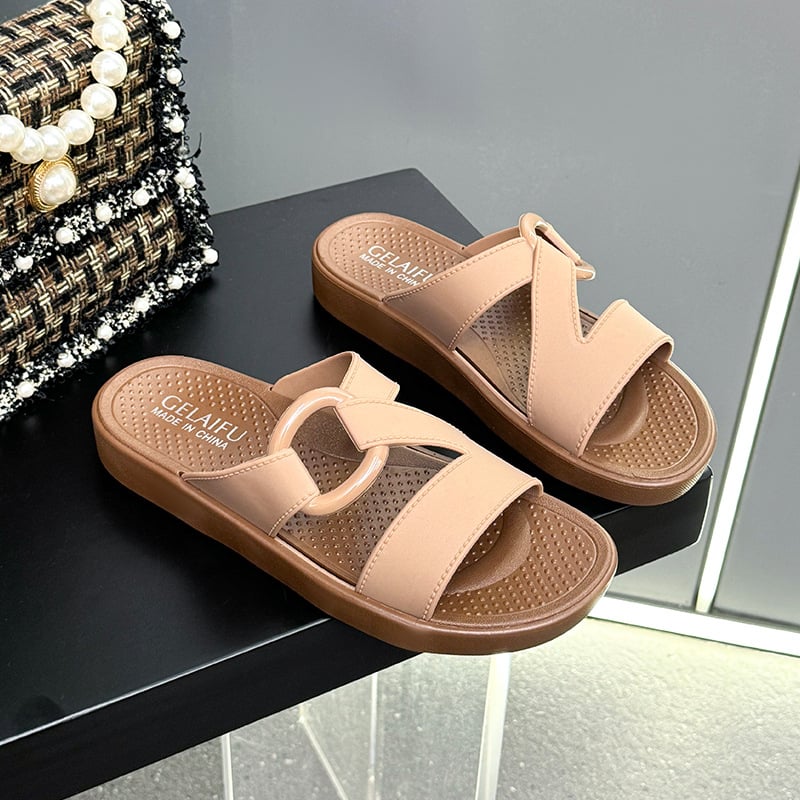 Női strandpapucs PVC felső rész és talp, injektált talp, lélegző és kényelmes – Nyár 2025