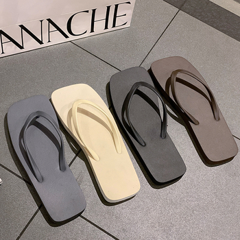 Ženske ljetne japanskog stila flip-flop sandale, jednobojne, protuklizne mekane potplate, za plažu