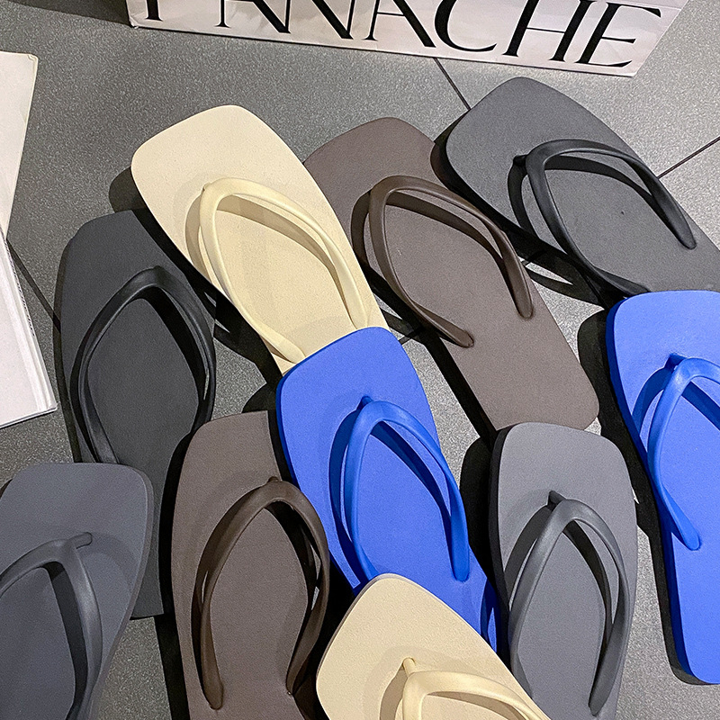 Ženske ljetne japanskog stila flip-flop sandale, jednobojne, protuklizne mekane potplate, za plažu