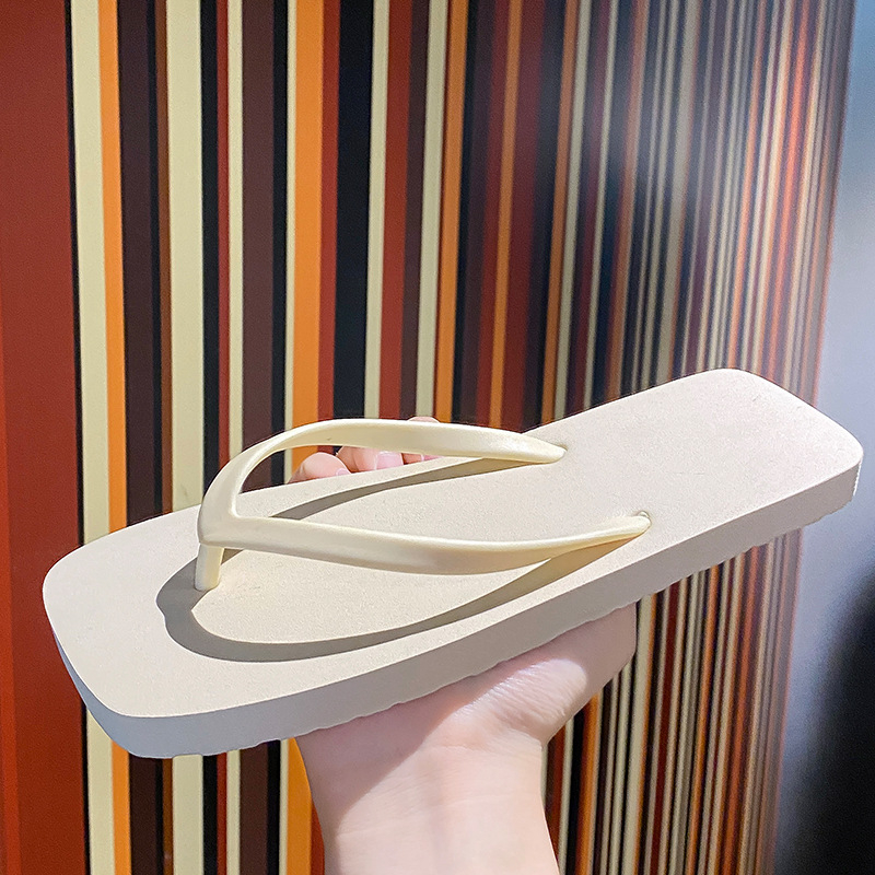 Ženske ljetne japanskog stila flip-flop sandale, jednobojne, protuklizne mekane potplate, za plažu