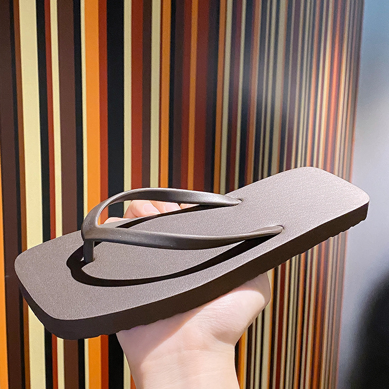 Ženske ljetne japanskog stila flip-flop sandale, jednobojne, protuklizne mekane potplate, za plažu