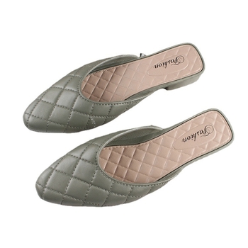 Ženske ljetne slip-on cipele s oštrim vrhom, ravna potplat, PVC gornji dio i potplat, ležerni stil, karirani uzorak
