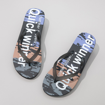 Graffiti plažne flip-flopice - Ljetne sandale, gornji dio PVC, potplat PE, debljina potplata 0–3 cm, ravna potplata