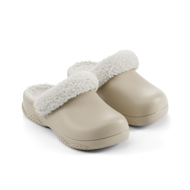 Ženske papuče s fleeceom, protuklizne, vodootporne EVA gornji dio i potplat, jednostavan slip-on