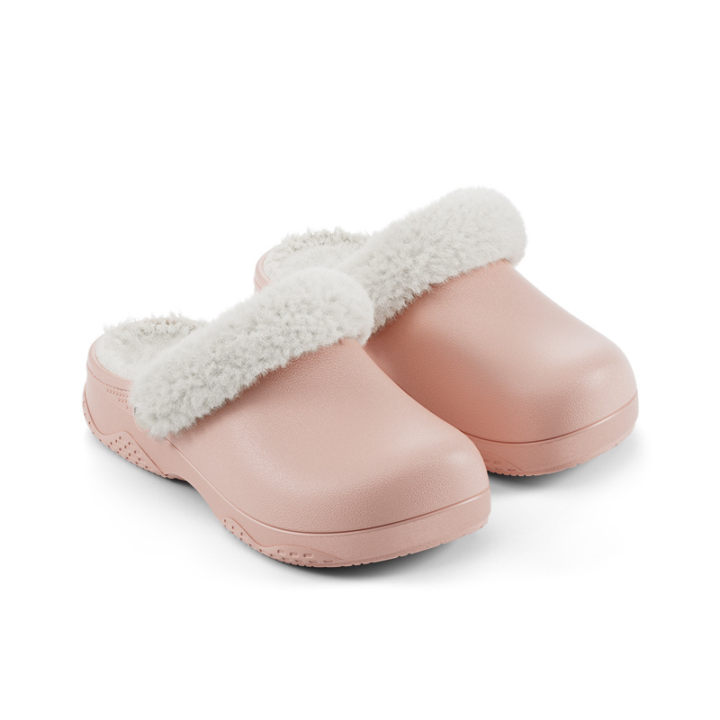 Ženske papuče s fleeceom, protuklizne, vodootporne EVA gornji dio i potplat, jednostavan slip-on