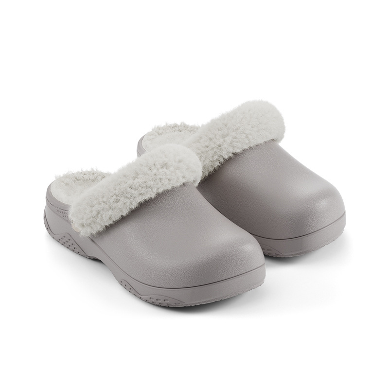 Ženske papuče s fleeceom, protuklizne, vodootporne EVA gornji dio i potplat, jednostavan slip-on