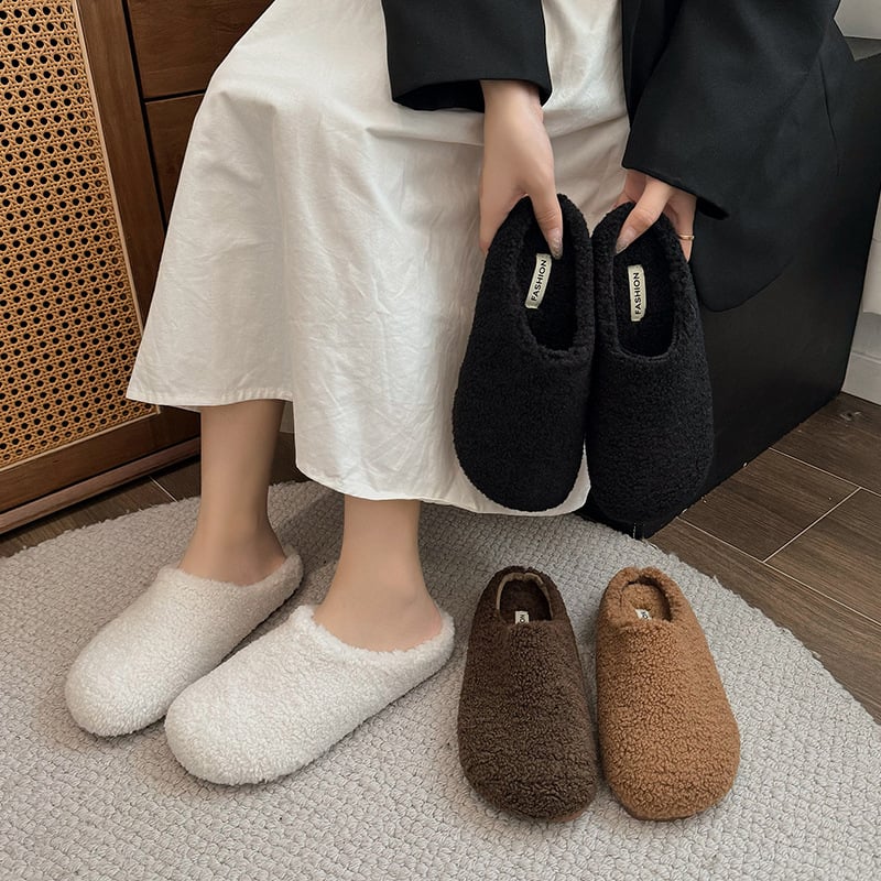 Ženske Baotou papuče, gornji dio od suedea, podstava od imitacije kože, potplat od gume, uzorak color-block, Slip-On, debeli potplat 0–3 cm