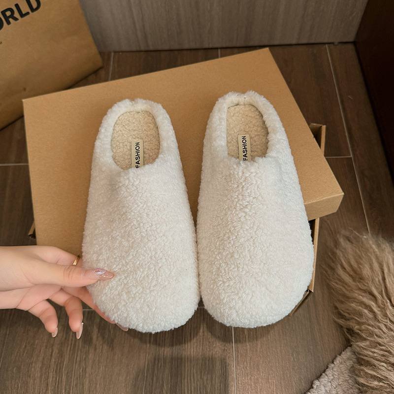Ženske Baotou papuče, gornji dio od suedea, podstava od imitacije kože, potplat od gume, uzorak color-block, Slip-On, debeli potplat 0–3 cm