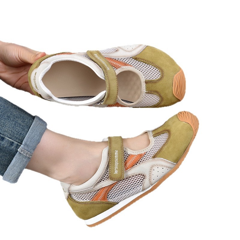 Γυναικείες Mary Jane με Velcro, αναπνεύσιμο επάνω μέρος από διχτυωτό ύφασμα, στρογγυλή μύτη, χαμηλό ύψος, καθημερινά αθλητικά παπούτσια