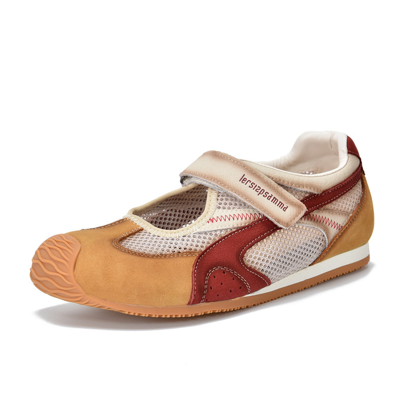 Γυναικείες Mary Jane με Velcro, αναπνεύσιμο επάνω μέρος από διχτυωτό ύφασμα, στρογγυλή μύτη, χαμηλό ύψος, καθημερινά αθλητικά παπούτσια