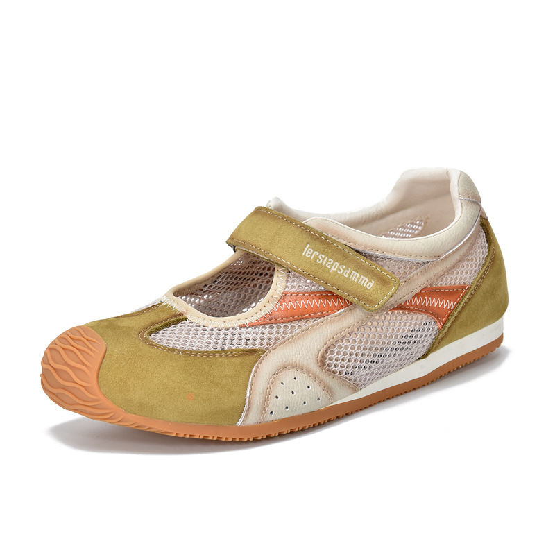 Γυναικείες Mary Jane με Velcro, αναπνεύσιμο επάνω μέρος από διχτυωτό ύφασμα, στρογγυλή μύτη, χαμηλό ύψος, καθημερινά αθλητικά παπούτσια