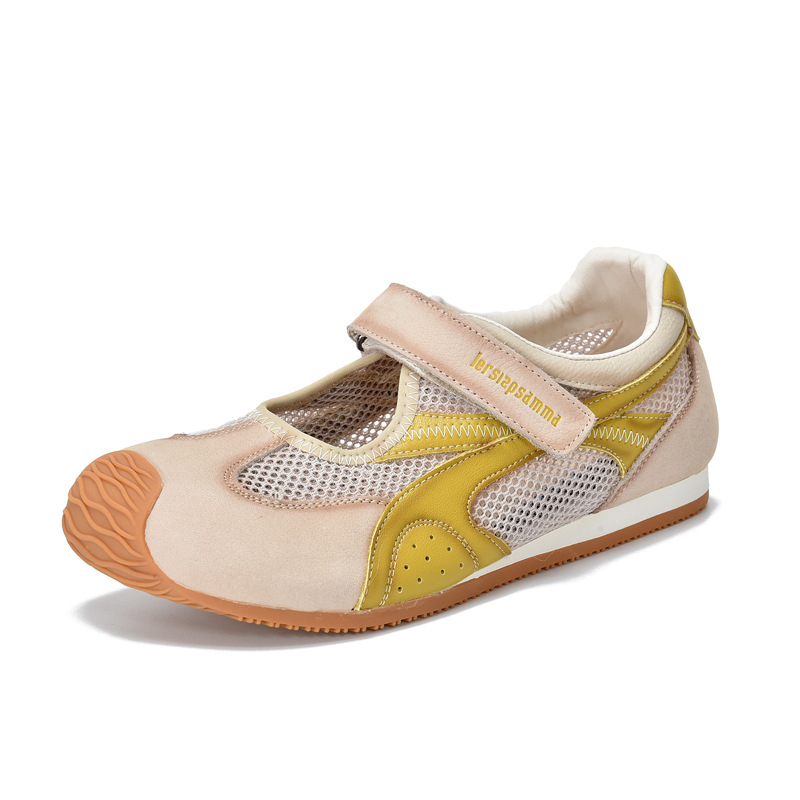 Γυναικείες Mary Jane με Velcro, αναπνεύσιμο επάνω μέρος από διχτυωτό ύφασμα, στρογγυλή μύτη, χαμηλό ύψος, καθημερινά αθλητικά παπούτσια