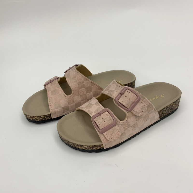 Γυναικείες παντόφλες Slip-On, πάνω μέρος από ύφασμα, καρό σχέδιο, εσωτερικό από συνθετικό μαλλί, σόλα PVC, Μεγέθη 36–45