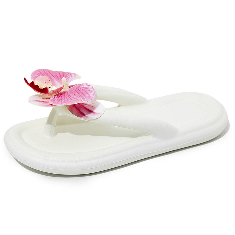 Ženske EVA japanke s motívom Butterfly Orchid, ljetne plažne sandale, EVA gornji dio i EVA potplat, debljina potplata 0–3 cm, ravna potplata