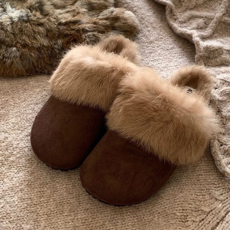 Ženske Birkenstock-inspirirane papuče od Baotou filc-velura, korejski stil, jesen-zima 2025
