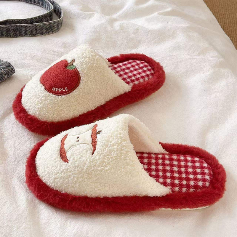 Papuče s umjetnim plišem na gornjem dijelu, EVA đon, mrežasti uzorak, protuklizni đon, ravno dno (debljina đona 0–3 cm)