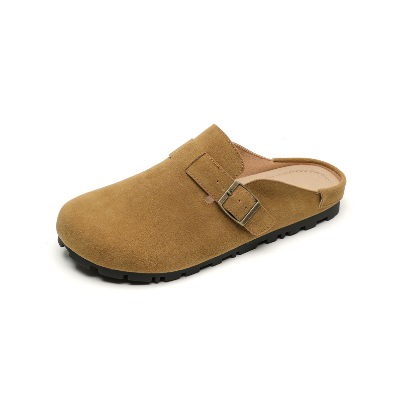 Vintage ženske slip-on cipele s zatvorenim nosom, matirani gornji dio, gumeni potplat, unutarnji Cortex, proljeće 2025 izlazak
