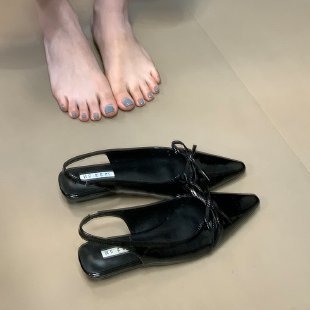 Ženske sandale s okruglim prstom, PU gornji dio, gumena potplata, gradski stil, elastična traka
