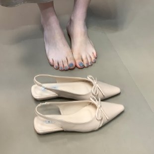 Ženske sandale s okruglim prstom, PU gornji dio, gumena potplata, gradski stil, elastična traka
