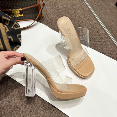 Sandale s remenčićima od PVC-a, okrugli vrh, korejski stil, gumeni potplat
