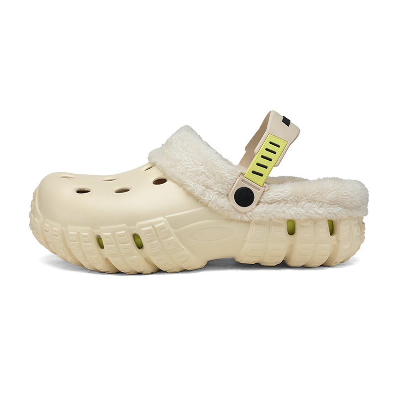 Мъжки EVA клогове с плюшено подплътване, с дебела подметка, неплъзгащи се, отделяеми и двупосочни