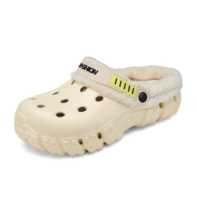 Мъжки EVA клогове с плюшено подплътване, с дебела подметка, неплъзгащи се, отделяеми и двупосочни