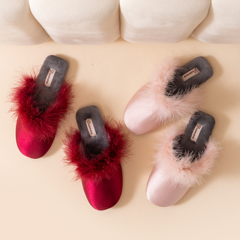 Papuče za kuću unisex s gornjim dijelom od tkanine, plosnati TPR potplat, protuklizne i tople unutarnje obuće, debljina potplata ispod 1.5 cm, za zimu, proljeće i jesen