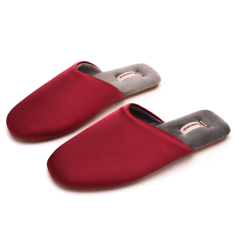 Papuče za kuću unisex s gornjim dijelom od tkanine, plosnati TPR potplat, protuklizne i tople unutarnje obuće, debljina potplata ispod 1.5 cm, za zimu, proljeće i jesen