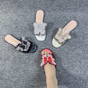 Ženske papuče, gornji dio od umjetne kože, unutrašnjost od umjetne kože, TPR đon, dijamantna tekstura, slip-on stil