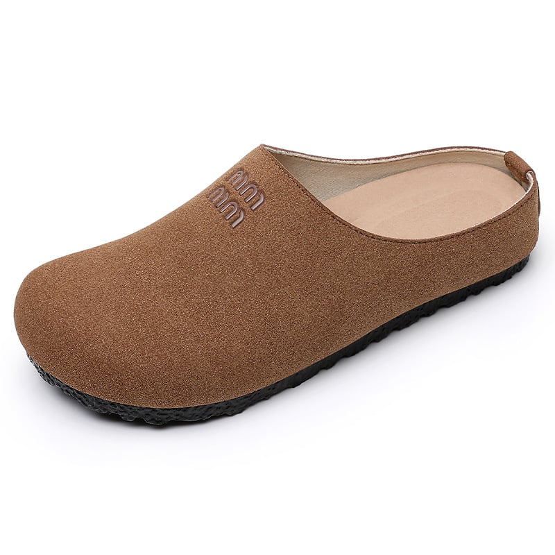 Baotou Γυναικείες Παντόφλες Slip-On, Διαπνέουσα PU Άνω, PU Σόλα, Ίσια Πλατιά Σόλα, Casual Στυλ