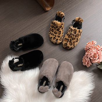 Papuci de casă pentru femei, stil coreean, partea superioară din blană sintetică Mink, căptușeală din pluș, talpă din cauciuc, talpă de 3–5 cm, calde și masaj