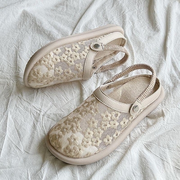 Sandále s otvoreným zadným dielom, PU horný diel, gumová podrážka, mikrovláknová podšívka, elastické zapínanie