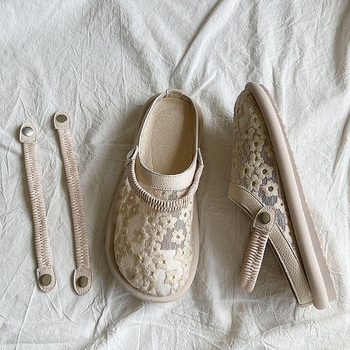 Sandále s otvoreným zadným dielom, PU horný diel, gumová podrážka, mikrovláknová podšívka, elastické zapínanie