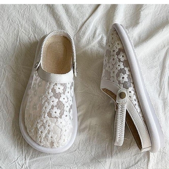 Sandále s otvoreným zadným dielom, PU horný diel, gumová podrážka, mikrovláknová podšívka, elastické zapínanie