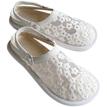 Sandále s otvoreným zadným dielom, PU horný diel, gumová podrážka, mikrovláknová podšívka, elastické zapínanie