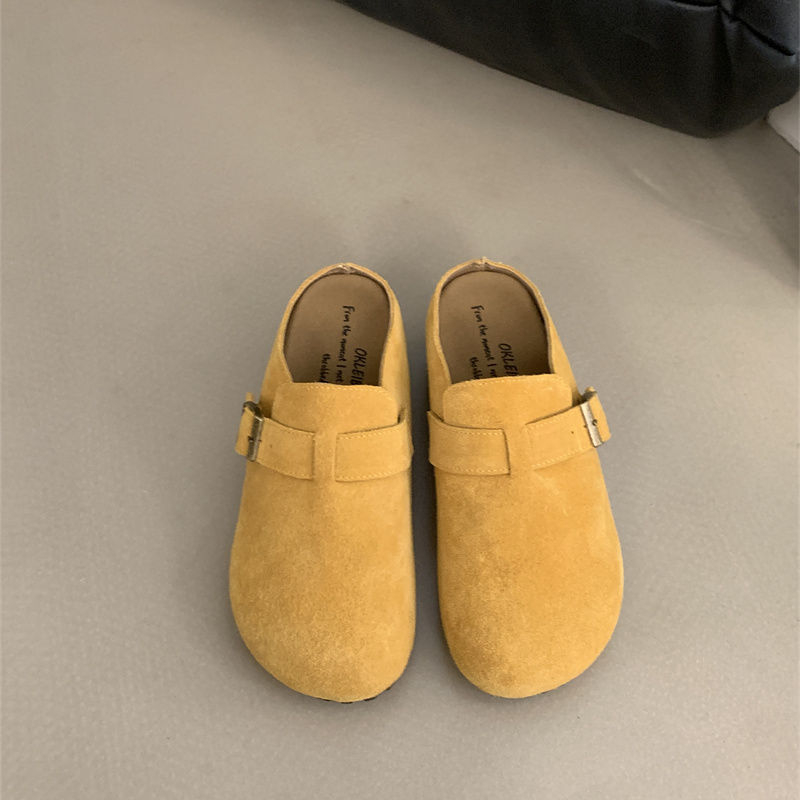 Pantofi damă în stil Birkenstock, cu talpă groasă pentru creșterea înălțimii până la 7 cm, partea superioară din piele microfibră, talpă din cauciuc, construcție vulcanizată, ușoare și antiderapante