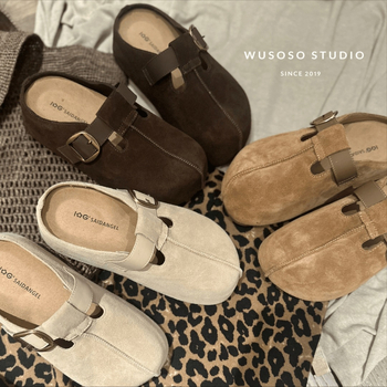 Langui Vintage Birkenstock-stil muly sa zatvorenim prstom za žene, gornji dio od Super Fiber, gumeni đon, debljina đona 3–5 cm, Slip-On