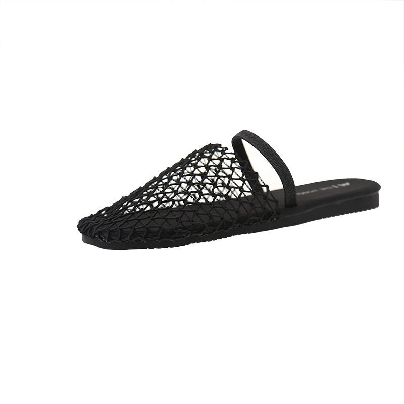 Korejskog stila PU slip-on loaferice s prozračnim gornjim dijelom od mreže, gumom potplata, ravna peta 0–3 cm