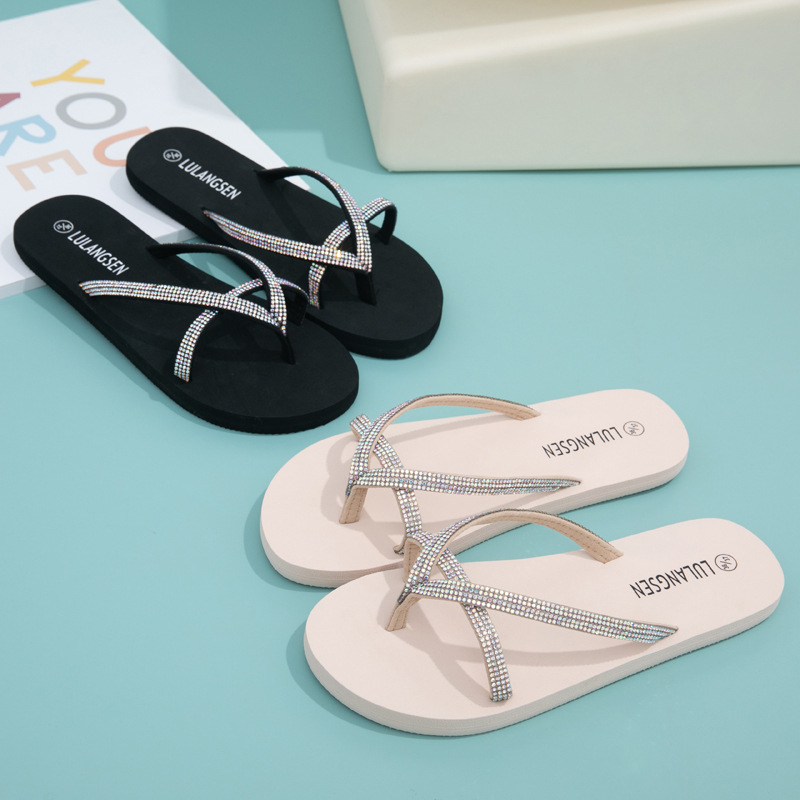 Lu Lanson žabky - syntetická koža vršok, EVA podrážka, ručne maľovaný vzor, výška podrážky 0-3 cm