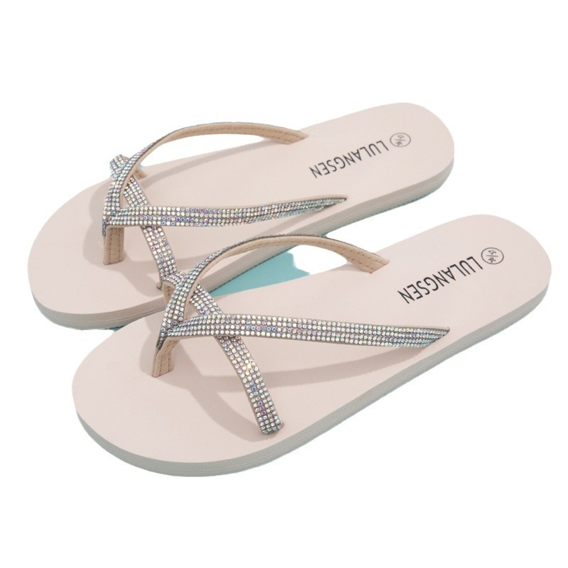 Lu Lanson žabky - syntetická koža vršok, EVA podrážka, ručne maľovaný vzor, výška podrážky 0-3 cm