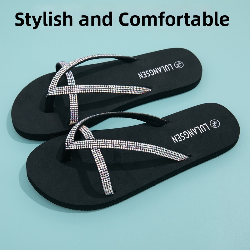 Lu Lanson žabky - syntetická koža vršok, EVA podrážka, ručne maľovaný vzor, výška podrážky 0-3 cm