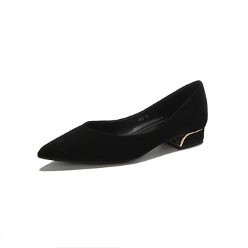 Damske plosnate cipele s oštrim nosom, PU gornji dio, gumena potplat, slip-on, korejski stil