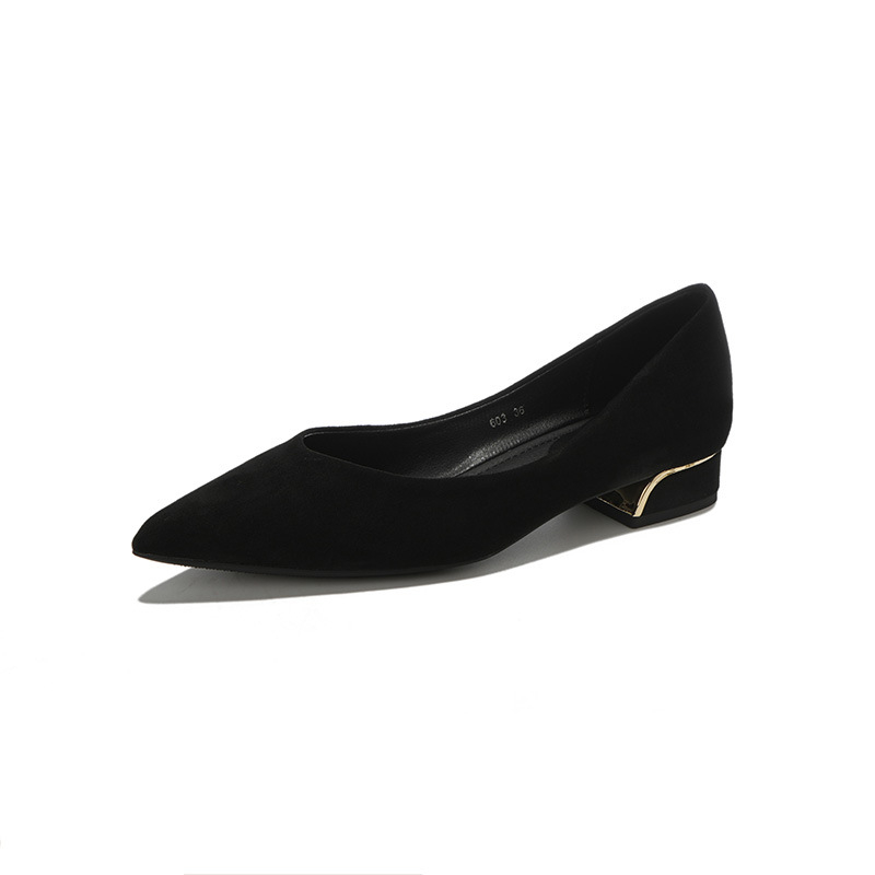 Damske plosnate cipele s oštrim nosom, PU gornji dio, gumena potplat, slip-on, korejski stil
