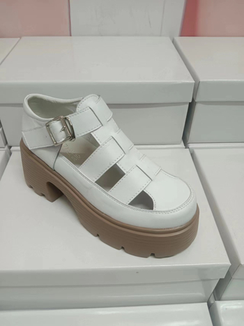 Ženske rimske sandale od prave kože, debeli potplat, prozračne, brzo se suše, okrugli vrh prsta, casual stil