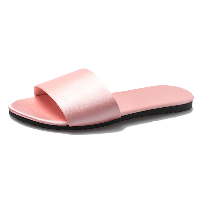 Dámske svadobné papuče, korejský štýl, vrchný materiál a podšívka z textilu, gumená podrážka, plochá päta, hrúbka podrážky 0–3 cm