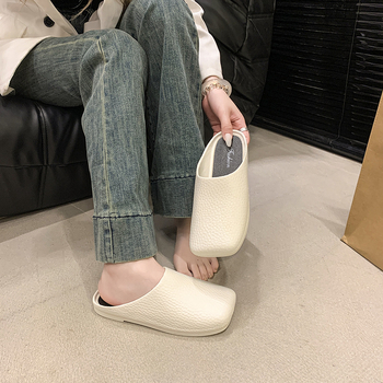 Baotou dámske slip-on papuče, voľnočasový štýl, PVC vrchná látka, PVC podrážka, technológia injekčnej podrážky